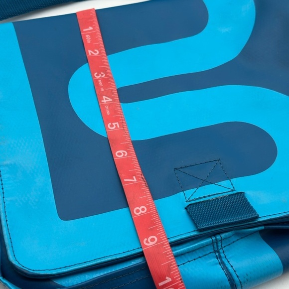 Vintage BREE Leather Anglers Bag Messenger Blue - Picture 6 of 7